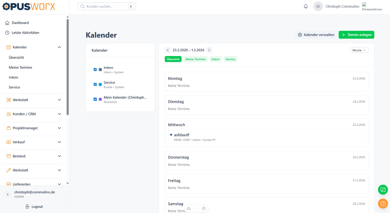 Kalender – Übersicht